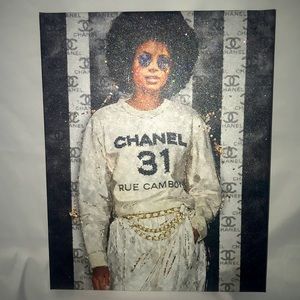 African American Wall Art Glam Fashion Black Girl